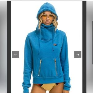 Aviator Nation Ninja Pullover Hoodie in ocean Blue
